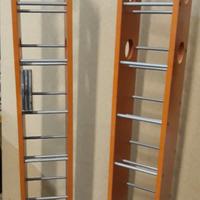 Porta CD in legno e acciaio