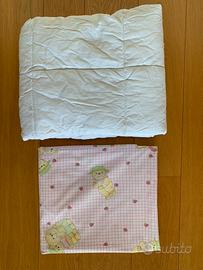 Piumino e copripiumino lettino bimbi