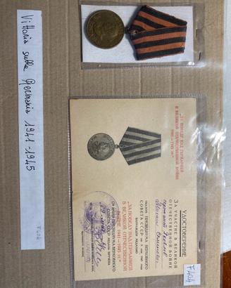 URSS medaglia con Attestato