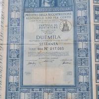 Titolo di debito italiano del 1947