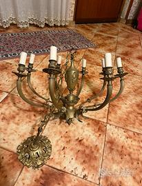 Lampadario ottone
