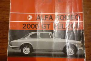 Libretto uso e manutenz. alfa gt 2000 come nuovo