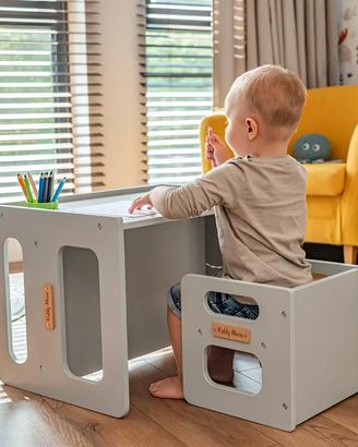 TAVOLINO E SEDIA KIDDYMOON PER BAMBINI