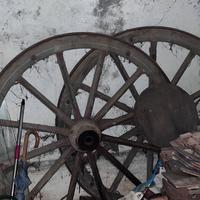 Ruote carro in legno