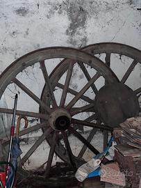 Ruote carro in legno