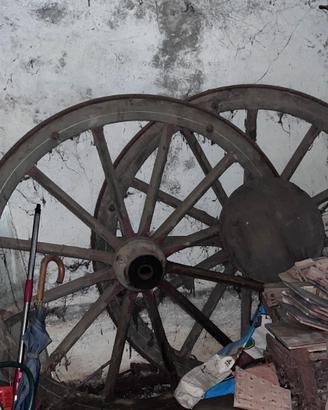 Ruote carro in legno