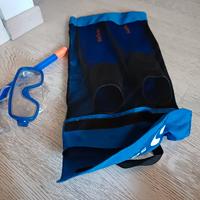 kit bambino pinne maschera boccaglio taglia 34-35