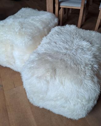 Pouf in pelliccia sintetica