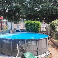 IntexPRISM FRAME GREY WOOD 4,57Ø x H1,22