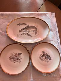 Servizio Piatti Vintage Pesci Winterling