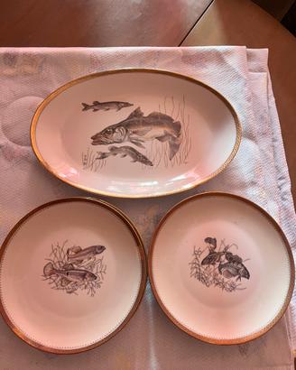 Servizio Piatti Vintage Pesci Winterling