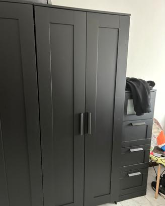 Armadio nero ikea brumnes