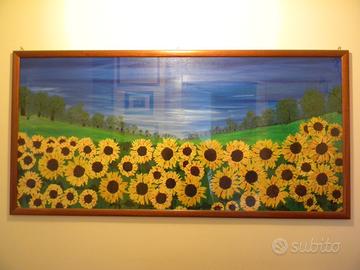 Quadro con girasoli, grandi dimensioni