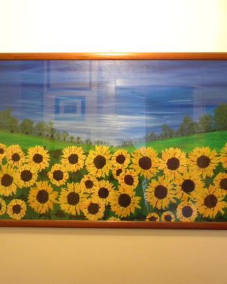 Quadro con girasoli, grandi dimensioni