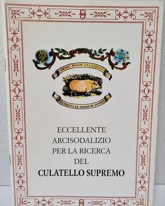 raro libro culatello supremo  Bernardini Zibello