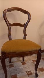 4 sedie vintage imbottite