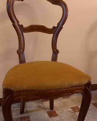4 sedie vintage imbottite