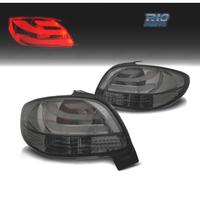 FANALI PEUGEOT 206 98-09 LIGHT BAR FONDO CROMATO A