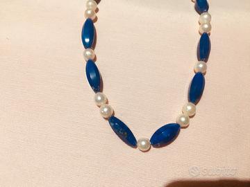 Collana di Lapislazzuli e Perle di fiume