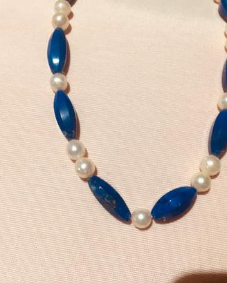 Collana di Lapislazzuli e Perle di fiume