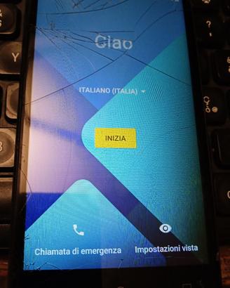 wiko y50 funzionante, per ricambi, vetro rotto
