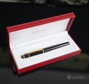 Penna stilografica Diabolo Cartier inserti oro.