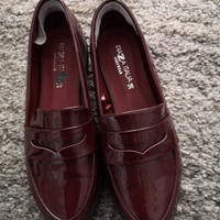 Mocassini in vernice bordeaux