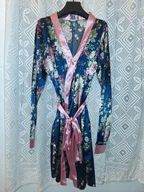 Vestaglia Donna a Kimono Fruscio in raso satinato