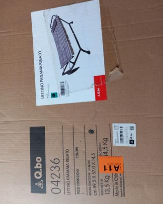 Lettino tipo "Panama rigato" quasi nuovo...