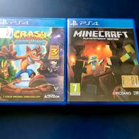 MINECRAFT e CRASH BANDICOOT PS4/PS5 ITA 🇮🇹