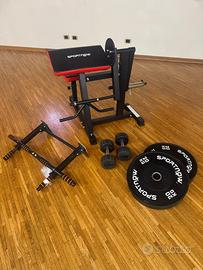 Set HomeGym Biceps/Triceps Trazioni Manubri Dischi