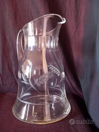 Elegante Caraffa Vintage anni 60 con Spighe incise