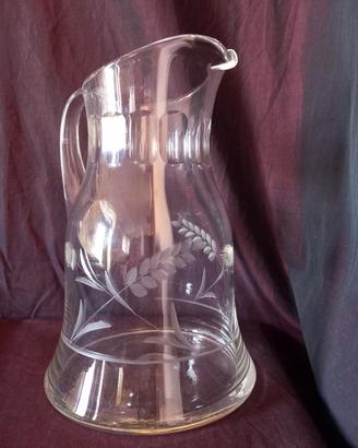 Elegante Caraffa Vintage anni 60 con Spighe incise