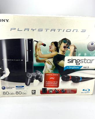 Playstation 3 fat 80 Gb console Sony Ps3 2 scatole