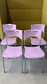 4 Sedie Break Pink Prodotto Nuovo Da Esposizione