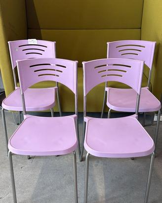 4 Sedie Break Pink Prodotto Nuovo Da Esposizione