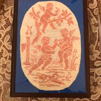 Quadro d’Autore - Angeli in Olimpo ricamati