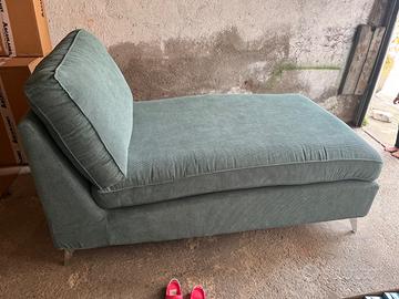 Chaise Longue Verde Velluto