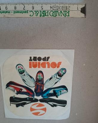 adesivo vintage anni 70 soldini sport 