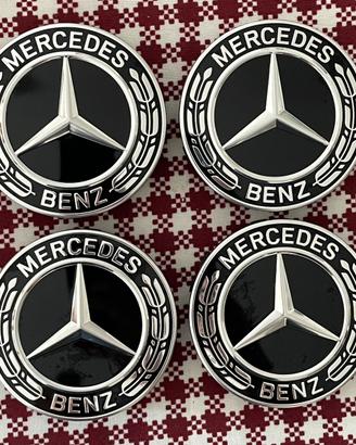 Set 4 Coprimozzi ORIGINALI Mercedes 75mm