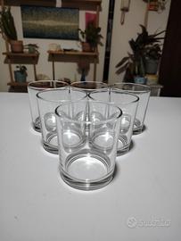 set 6 bicchieri trasparenti