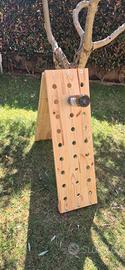 Porta vini cantina stand up in legno artigianale 