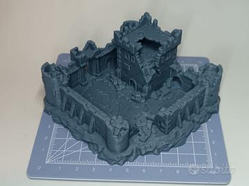 Miniatura Castello medievale in rovina