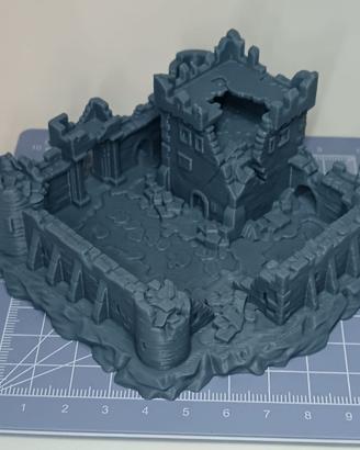 Miniatura Castello medievale in rovina