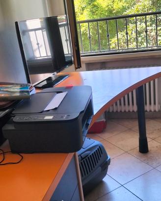 Scrivania ampia e colorata 
