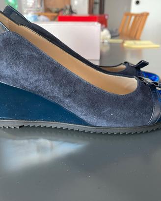 Cinzia soft scarpa vernice e camoscio blu n. 38