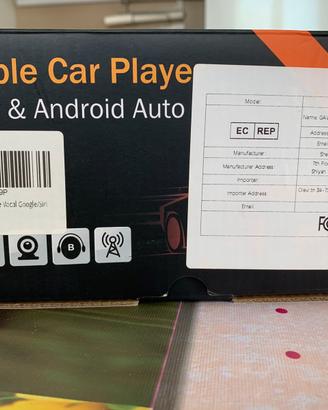 Portable Car Player CarPlay e Android Auto