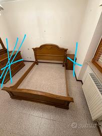armadio e letto in rovere 