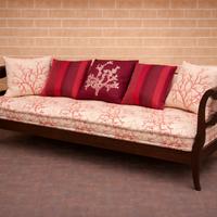 Materasso artigianale con motivo corallo e 5 cusci