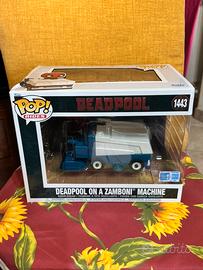 Funko pop deadpool  on a zamboni machine 1443